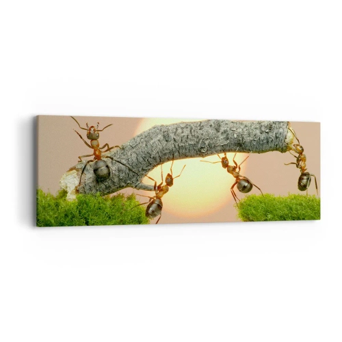 Quadro su tela - Stampe su Tela - Gioioso lavoro comune - 90x30 cm