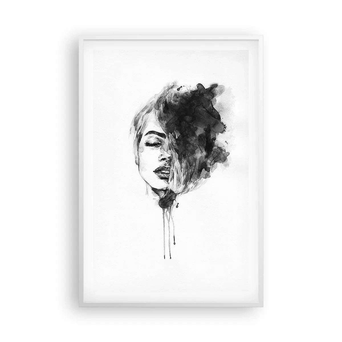 Poster in cornice bianca - Cosa sogna la ragazza - 61x91 cm