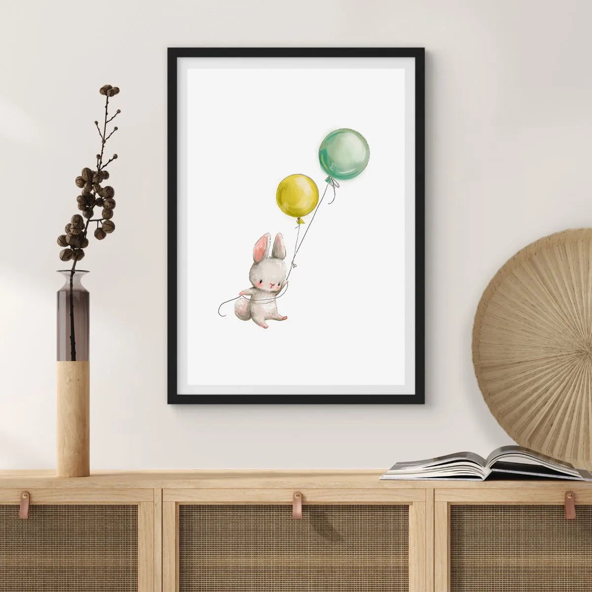 Poster in cornice nera - Volo anch'io! - 61x91 cm
