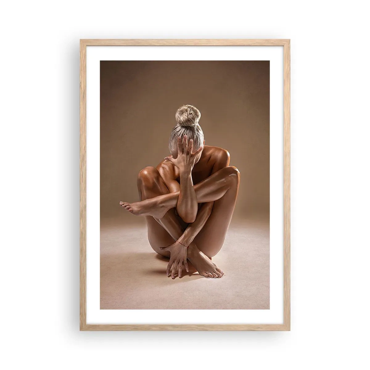 Poster in cornice rovere chiaro - Unità di corpo e anima - 50x70 cm