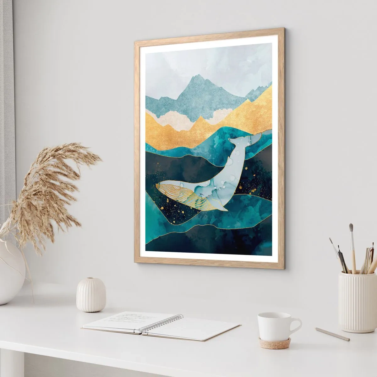 Poster in cornice rovere chiaro - La fresca bellezza del nord - 61x91 cm