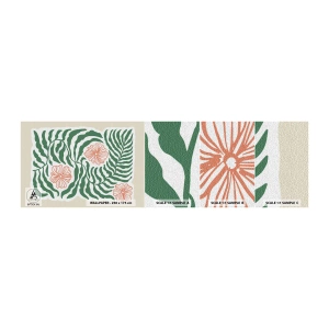 Campione Di Fotomurale Standard Eco - Fioritura nel verde - Boho, Botanico, Fiori - 100x30 cm