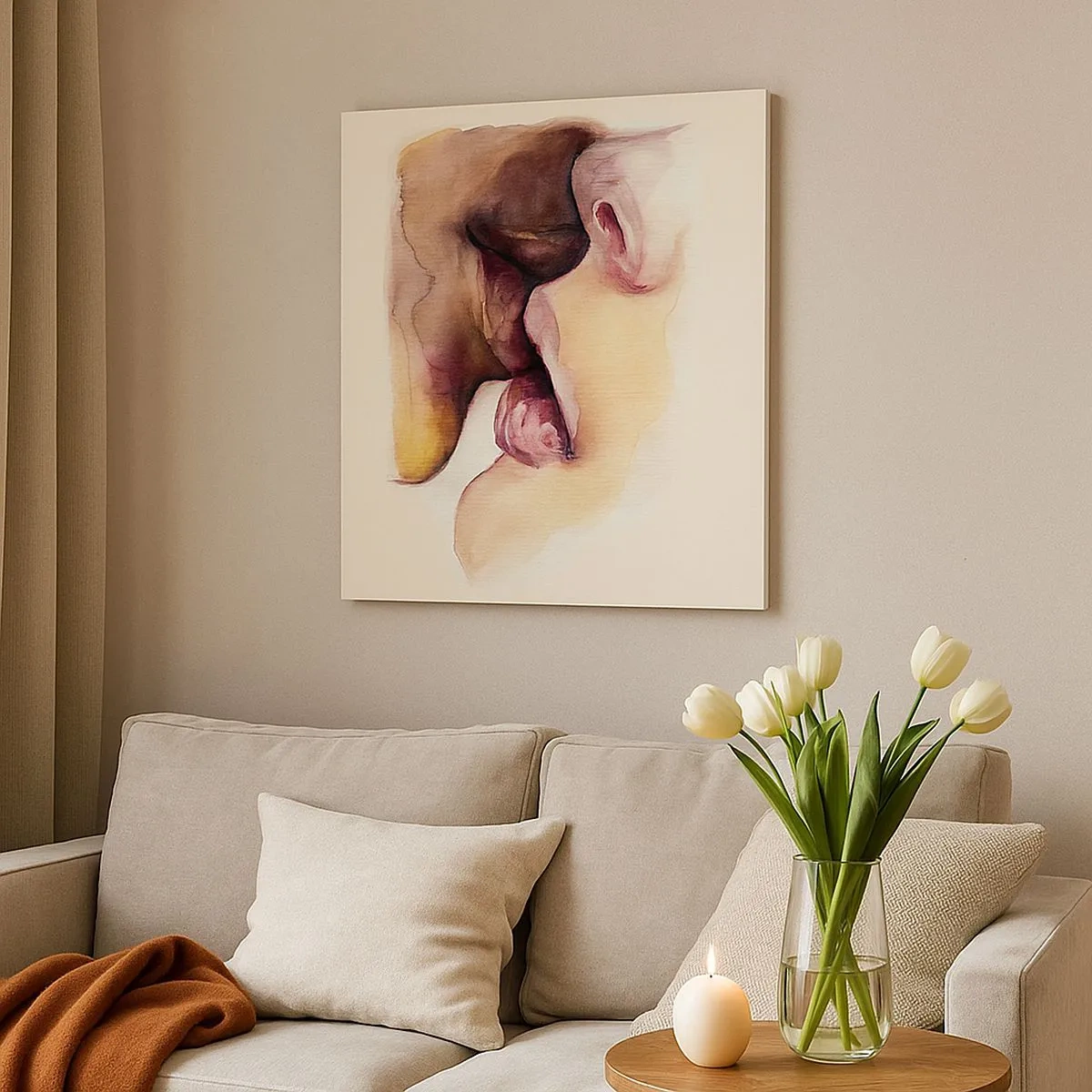 Quadro su tela - Stampe su Tela - Come notte e giorno, terra e cielo - 30x30 cm