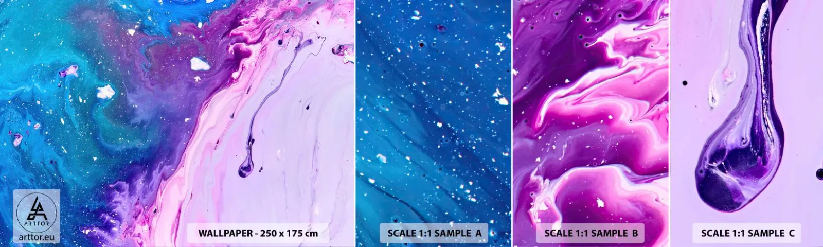 Campione di Fotomurale Adesivo Deluxe Sticker - Yin e yang - Astrazione, Pezzo, Pittura - 100x30 cm