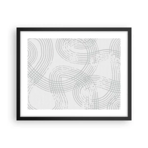 Poster in cornice nera - Non vi è una via diritta - 50x40 cm