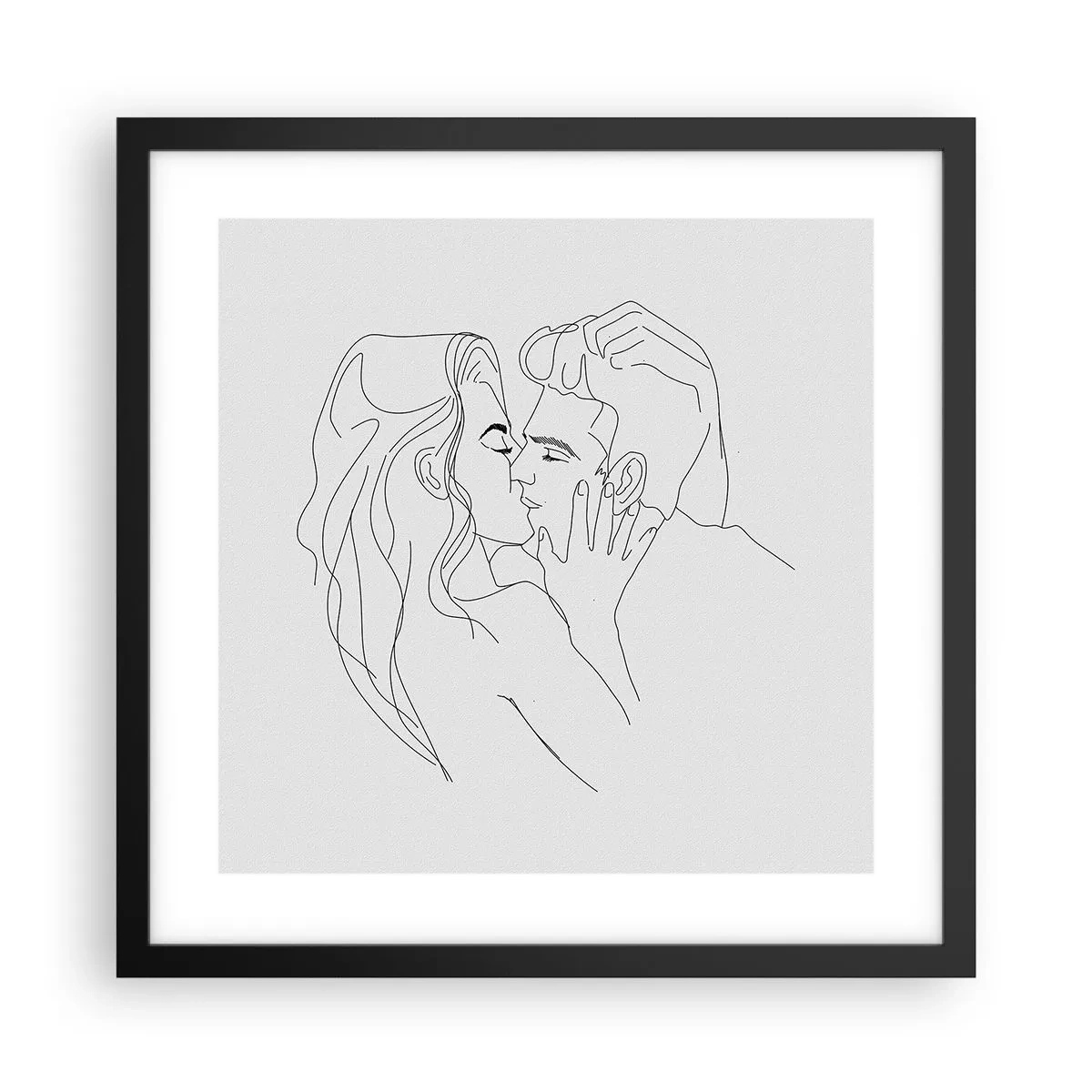 Poster in cornice nera - La stessa linea - 40x40 cm