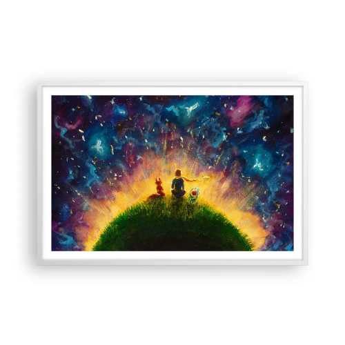 Poster in cornice bianca - Amore e amicizia: l'intero mondo - 91x61 cm