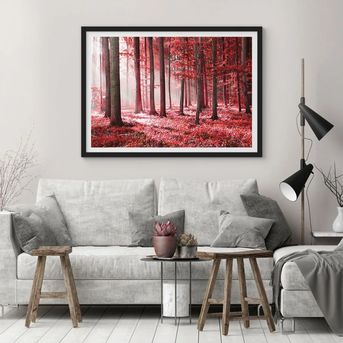 Poster in cornice nera - Anche rosso è bello - 91x61 cm