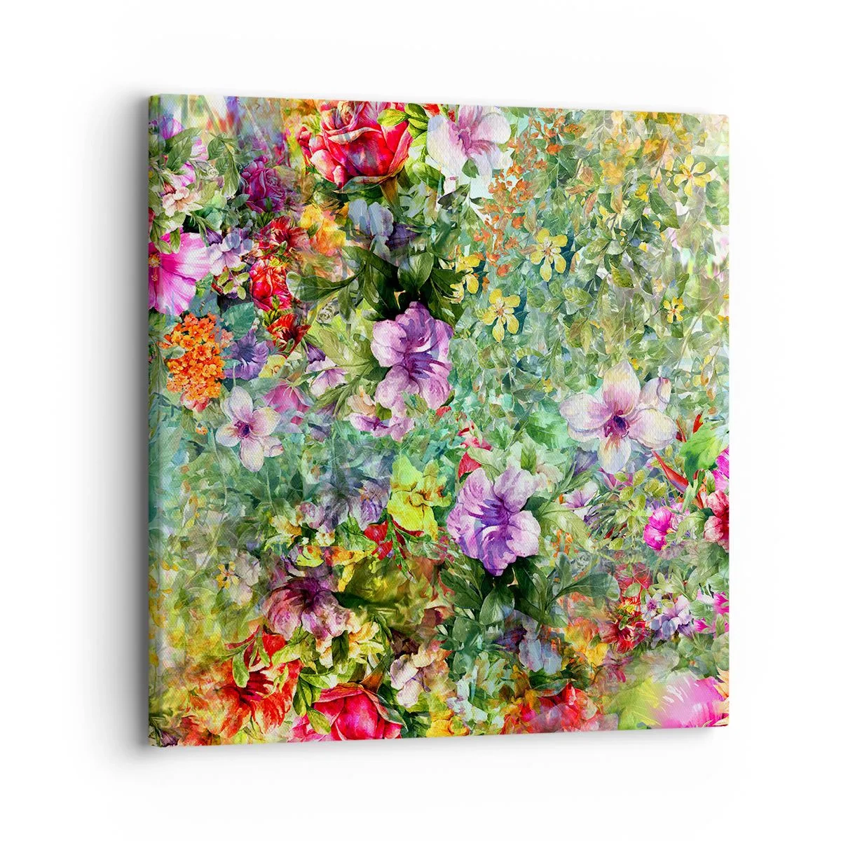 Quadro su tela - Stampe su Tela - Perdersi nei fiori - 30x30 cm
