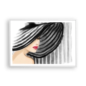 Poster in cornice bianca - Dove trovarti? - 100x70 cm