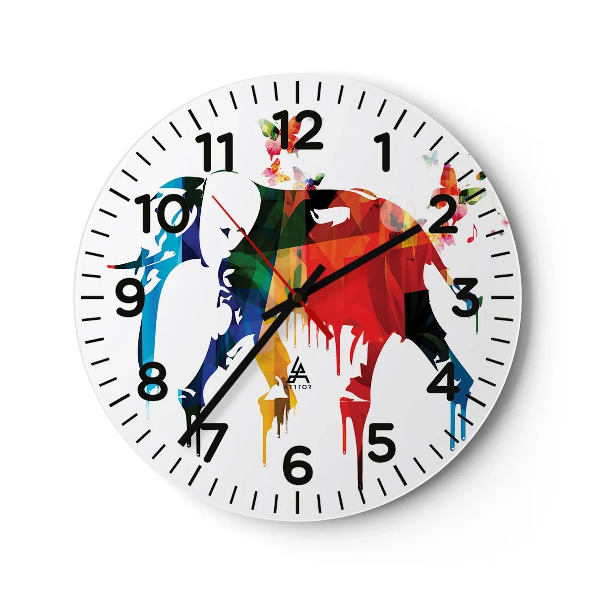 Orologio da parete - Orologio in Vetro - Ognuno può ballare - 40x40 cm
