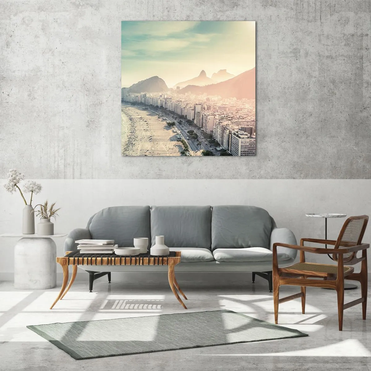 Quadro su vetro - Vacanze senza fine a Rio - 50x50 cm