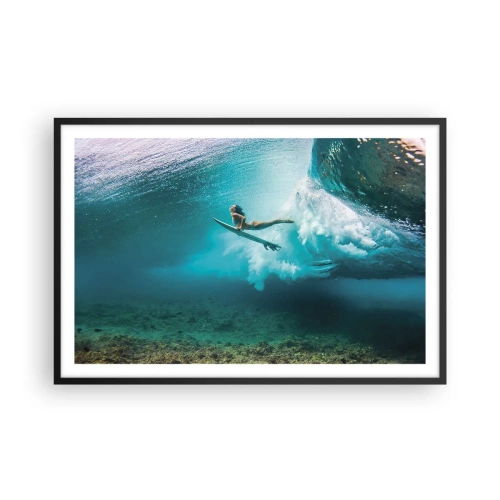 Poster in cornice nera - Mondo subacqueo - 91x61 cm