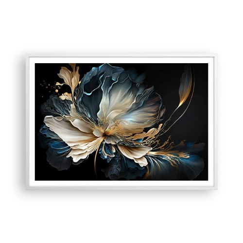 Poster in cornice bianca - Fantastico fiore di felce - 100x70 cm