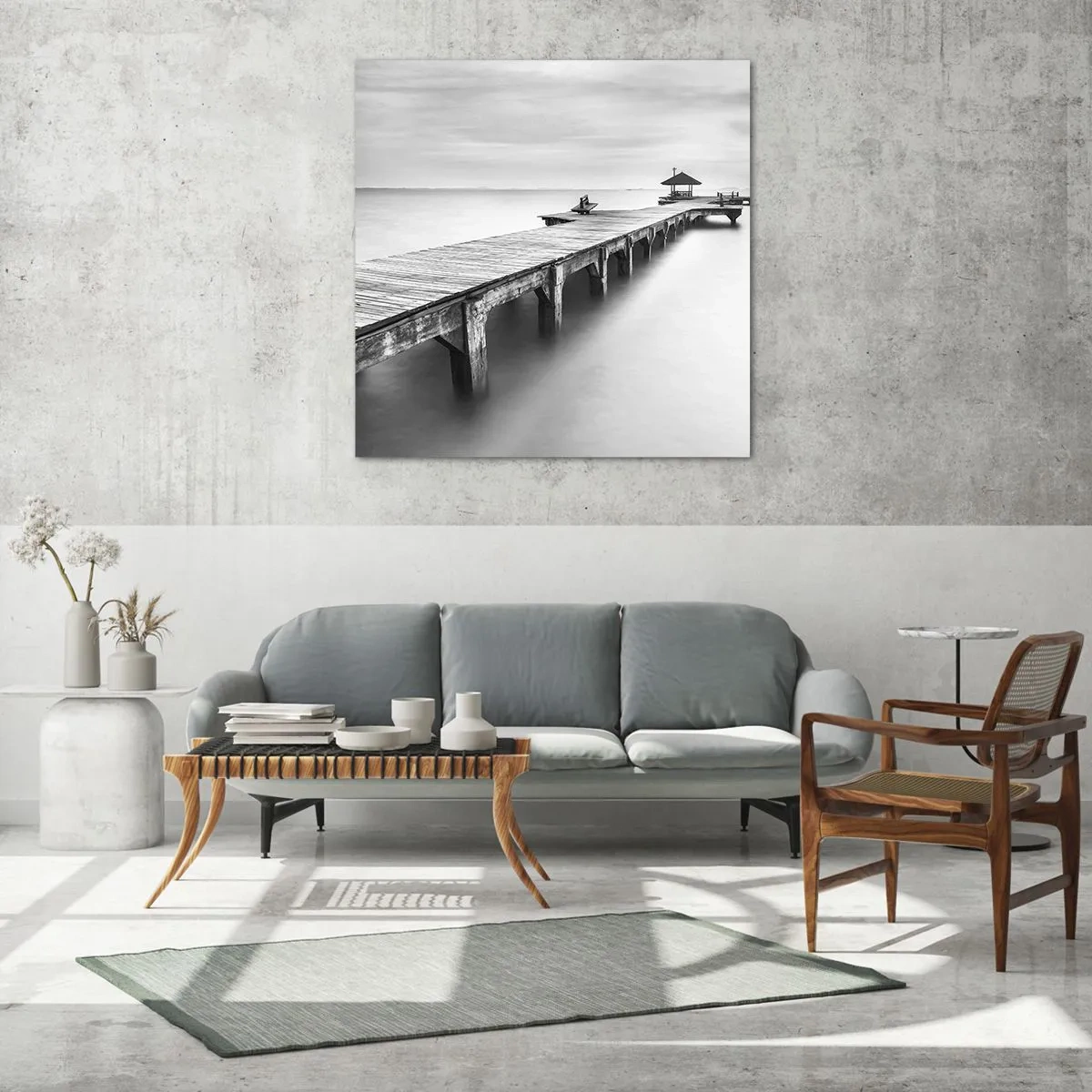 Quadro su vetro - Sempre più lontano. - 60x60 cm