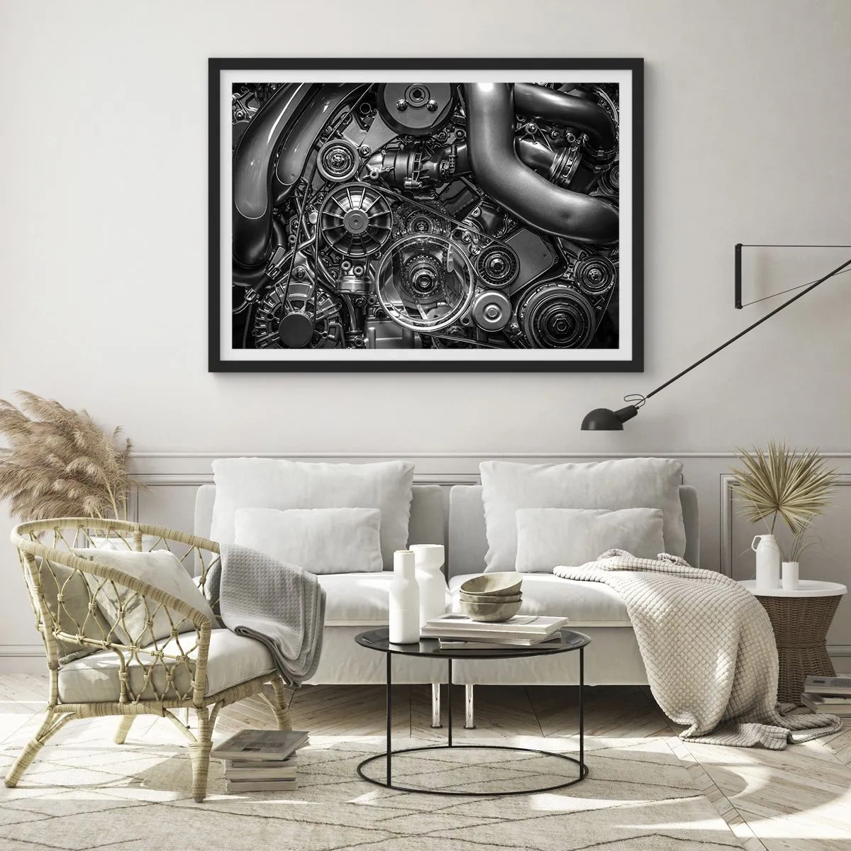 Poster in cornice nera - La poesia della meccanica - 50x40 cm