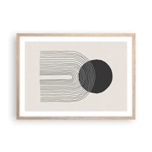 Poster in cornice rovere chiaro - Tremore e fiducia - 70x50 cm