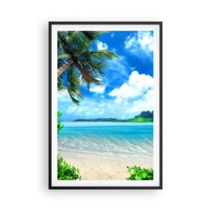 Poster in cornice nera - L'azzurro dei tropici - 61x91 cm