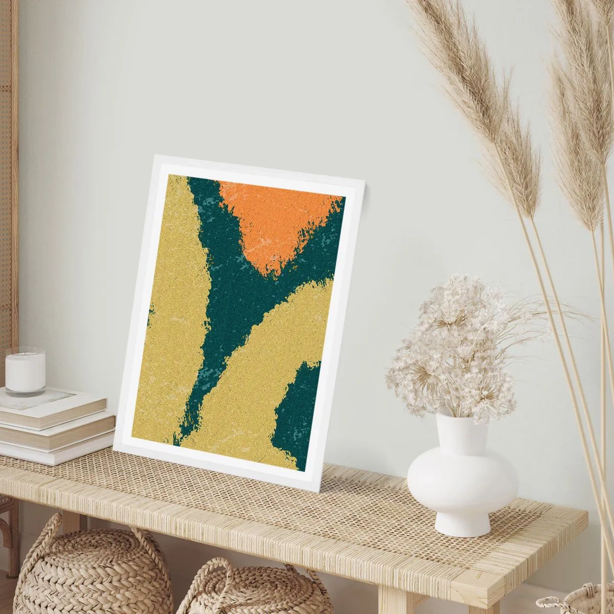 Poster in cornice bianca - Astrazione: movimento lento - 70x100 cm