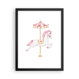 Poster in cornice nera - Partito al galoppo. - 30x40 cm