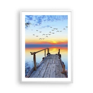 Poster in cornice bianca - Il tempo del ritorno - 50x70 cm