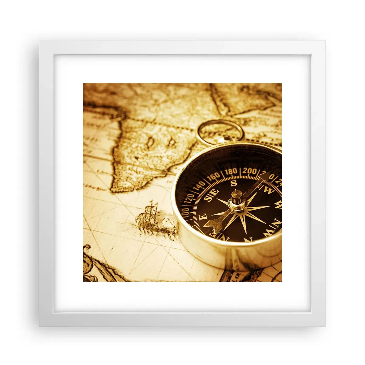 Poster in cornice bianca - A est o a ovest? - 30x30 cm