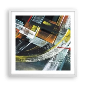 Poster in cornice bianca - L'energia del movimento - 50x50 cm