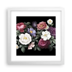 Poster in cornice bianca - Dal giardino inglese - 30x30 cm