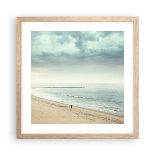 Poster in cornice rovere chiaro - Cercando la pace - 40x40 cm