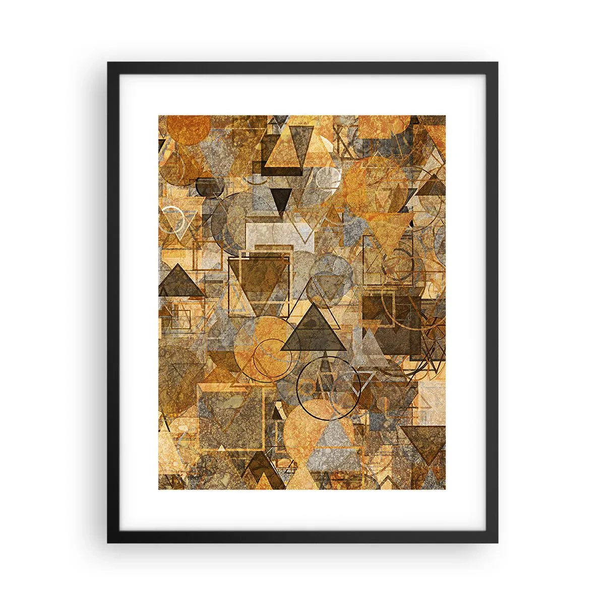 Poster in cornice nera - Il mondo compreso nella forma - 40x50 cm