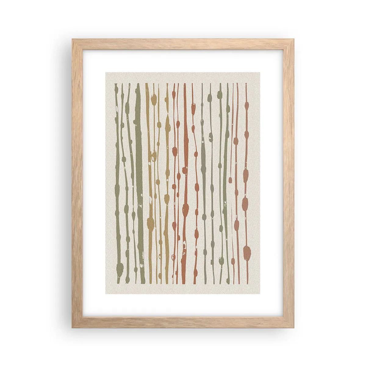 Poster in cornice rovere chiaro - La notazione musicale dei colori - 30x40 cm