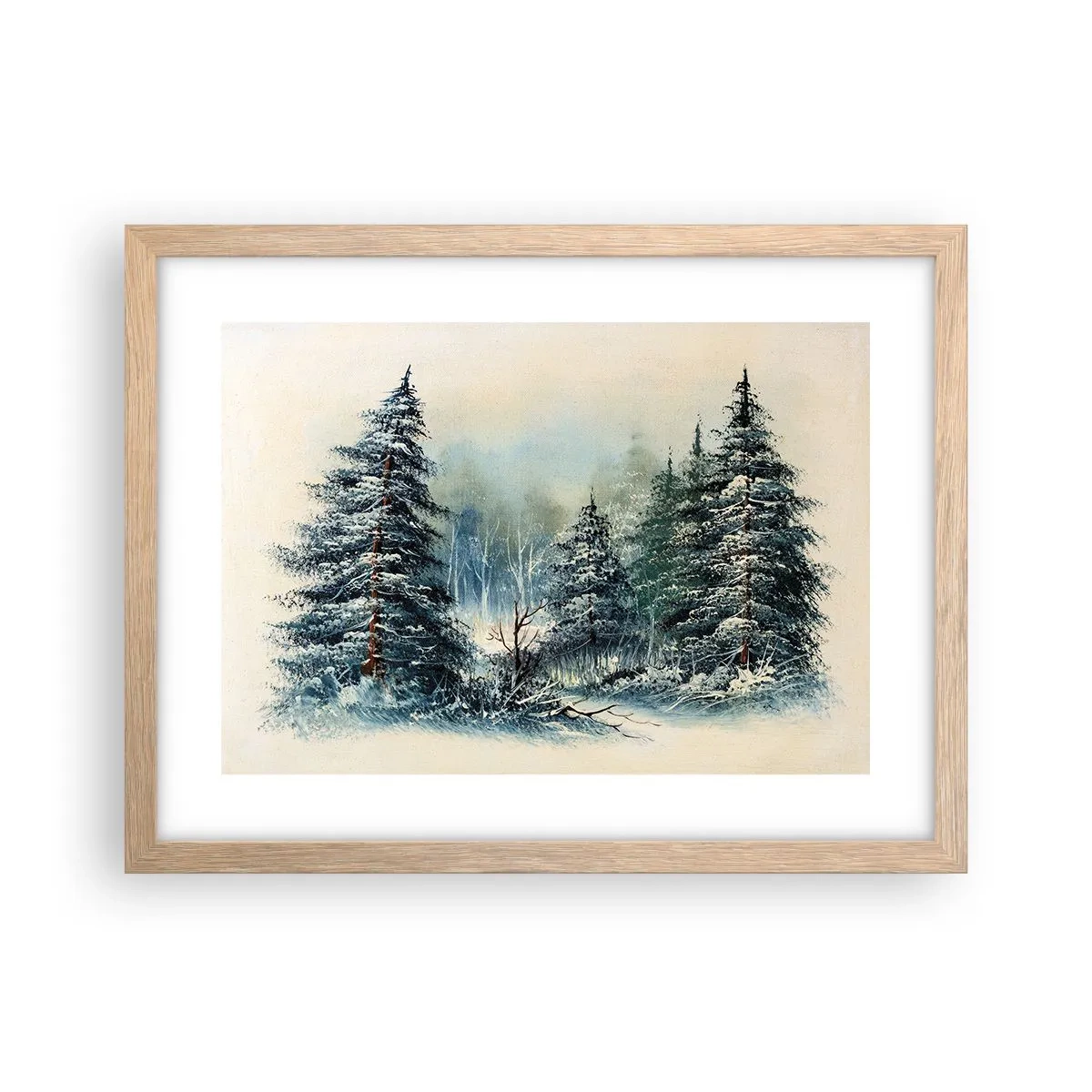 Poster in cornice rovere chiaro - Pronti al Natale - 40x30 cm