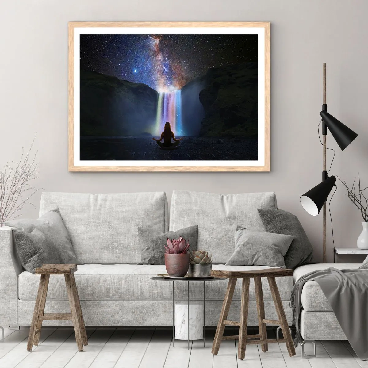 Poster in cornice rovere chiaro - Armonia assoluta - 50x40 cm