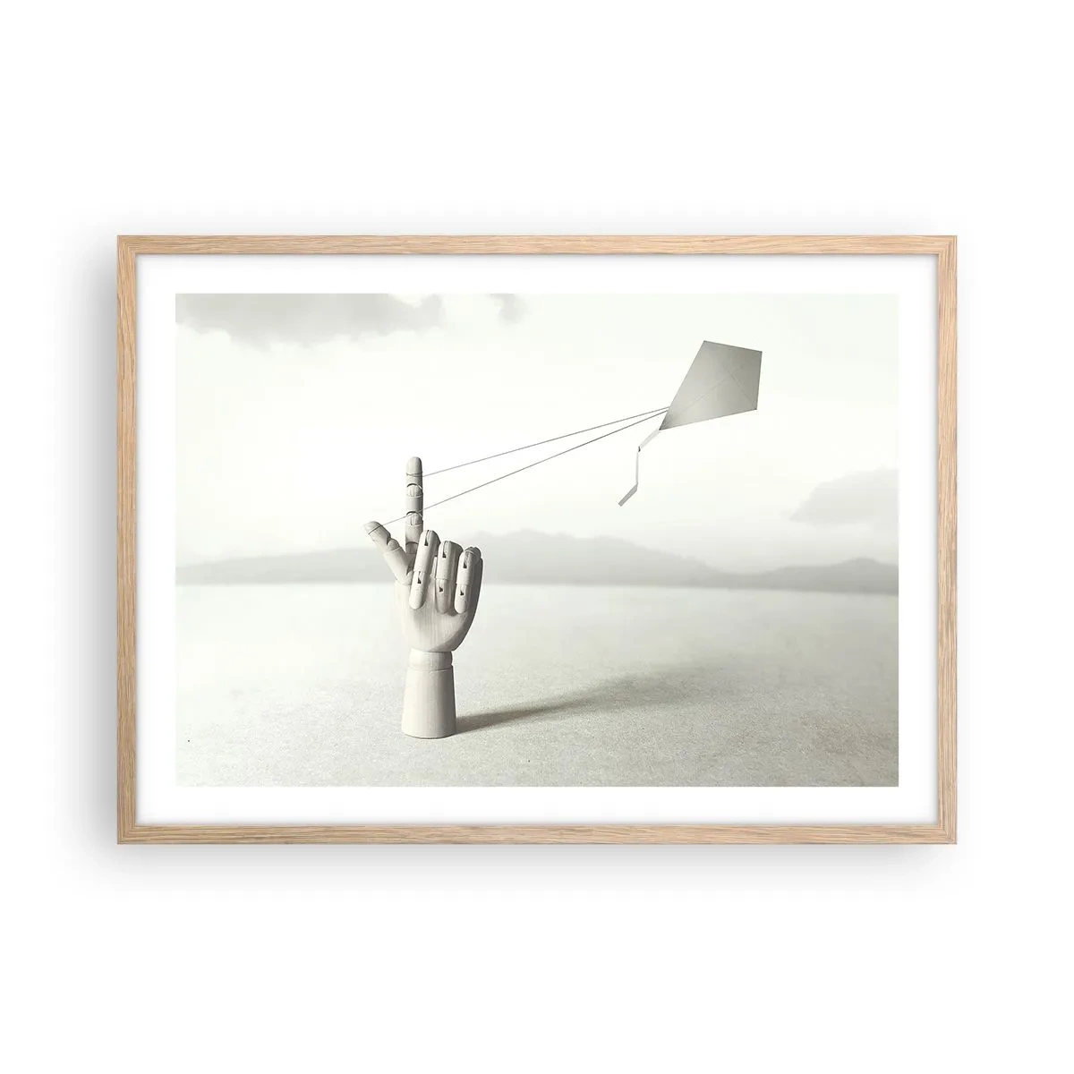 Poster in cornice rovere chiaro - Prova di forza - 70x50 cm
