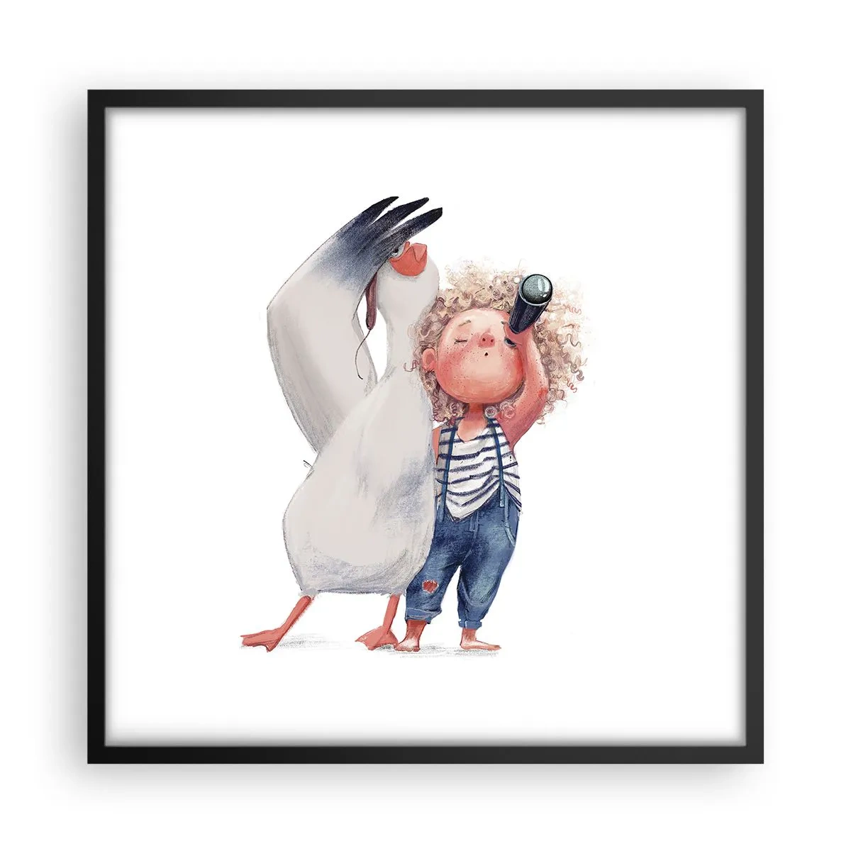 Poster in cornice nera - Il progetto di un grande viaggio - 50x50 cm