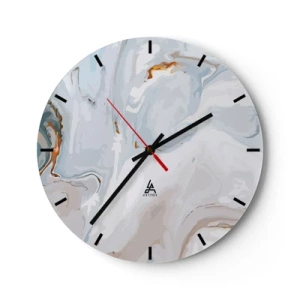 Orologio da parete - Orologio in Vetro - Bianchi sovrapposti - 40x40 cm