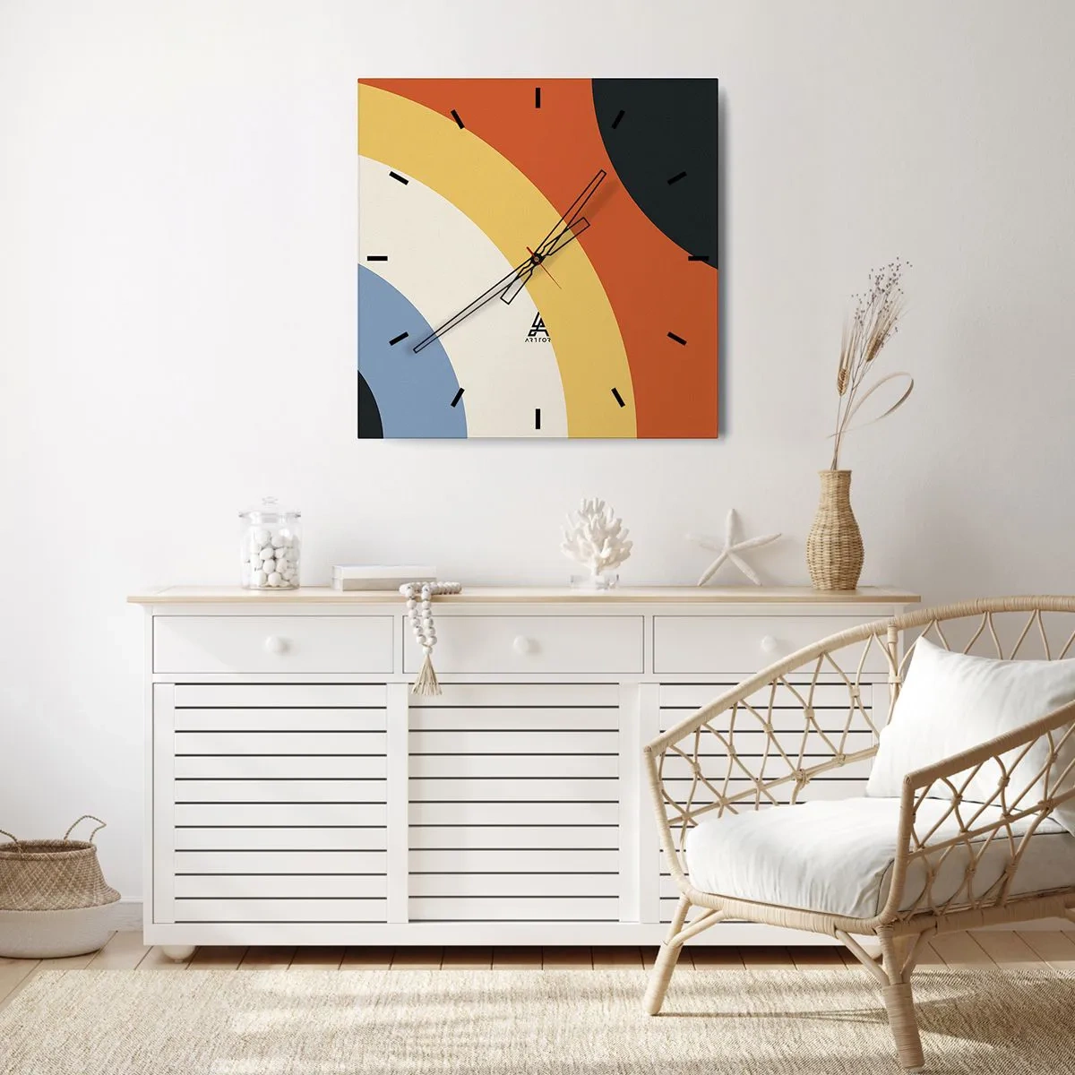 Orologio da parete - Orologio in Vetro - Verso di se - 40x40 cm