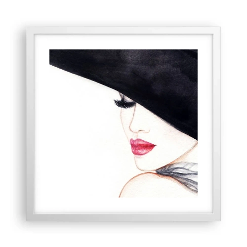 Poster in cornice bianca - Eleganza e sensualità - 40x40 cm