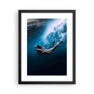 Poster in cornice nera - Moderna sirena - 30x40 cm