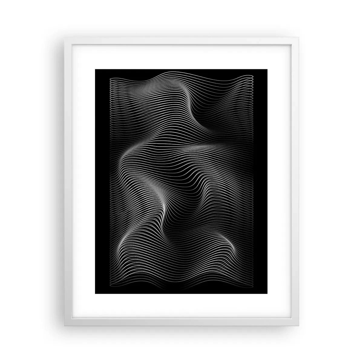 Poster in cornice bianca - La danza della luce nello spazio - 40x50 cm