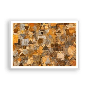 Poster in cornice bianca - Il mondo compreso nella forma - 100x70 cm