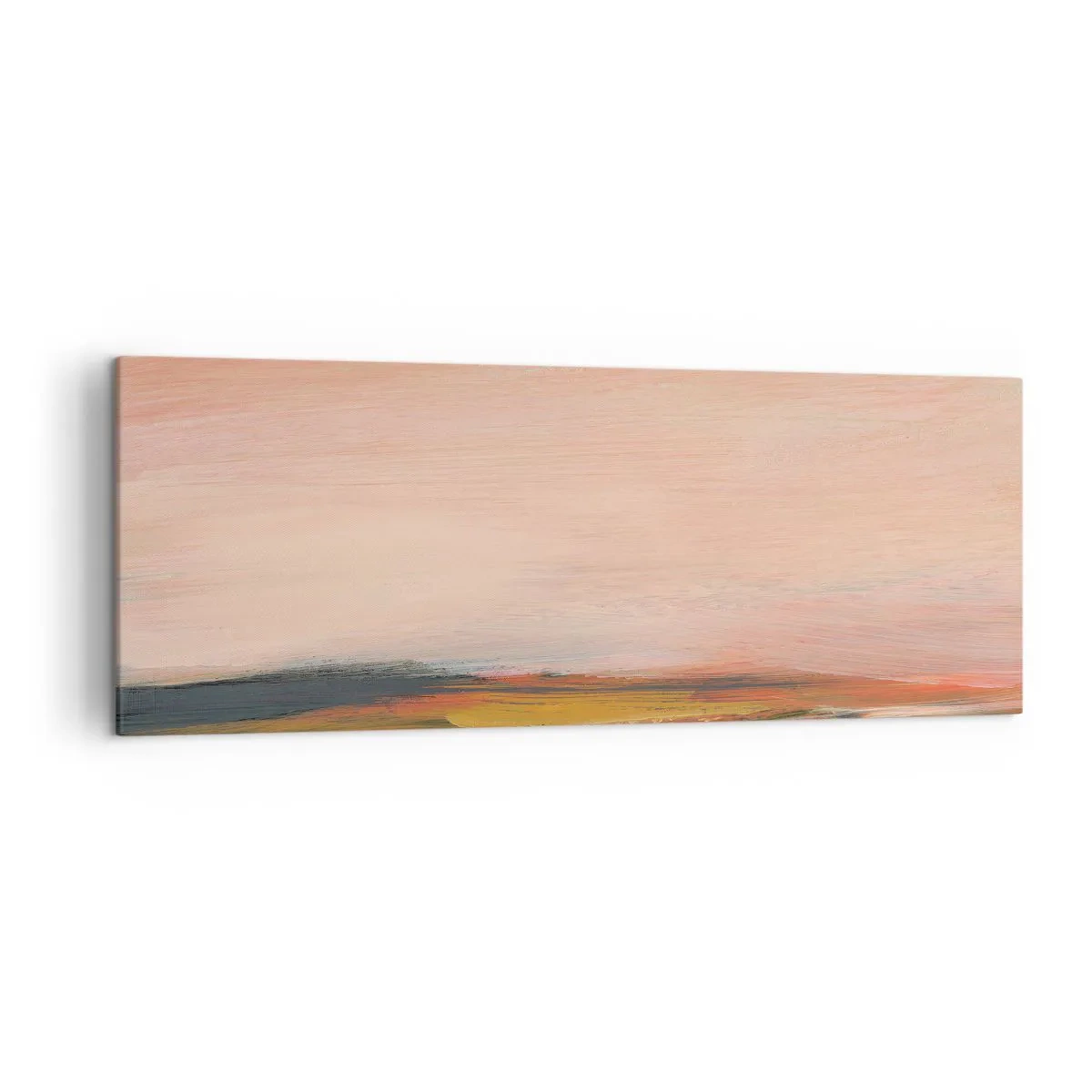 Quadro su tela - Stampe su Tela - Un paesaggio nei toni del rosa e dell'oro - 140x50cm - In tonalità di rosa - Decorazione murale moderna per soggiorno e camera da letto ARTTOR
