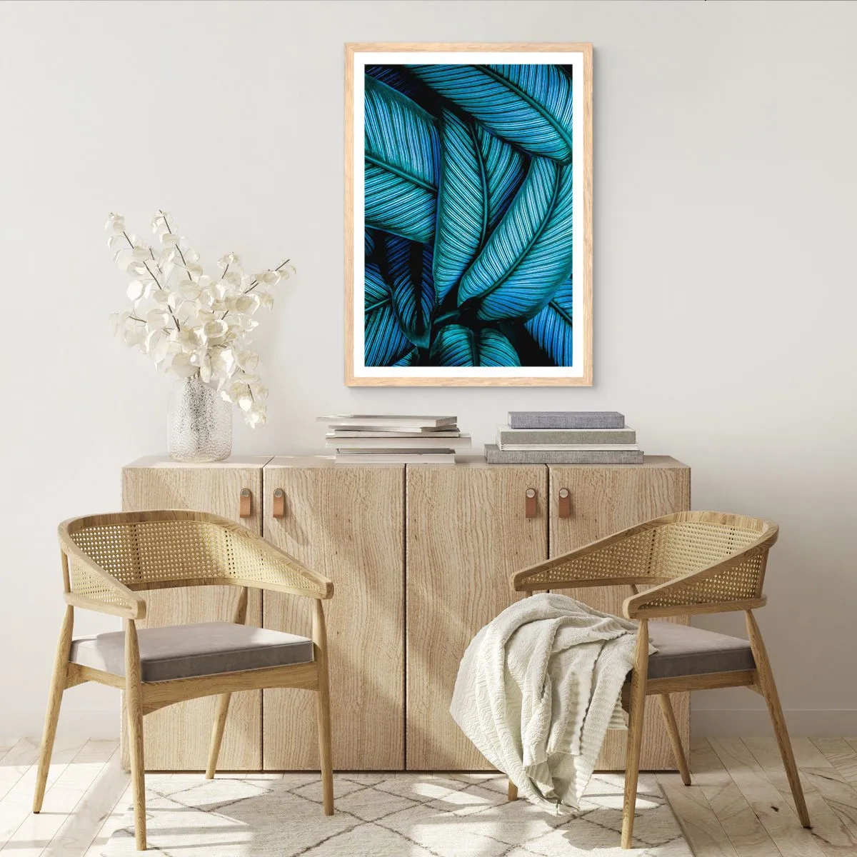 Poster in cornice rovere chiaro - Le linee della vita - 30x40 cm