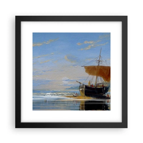 Poster in cornice nera - Acqua, terra, aria - 30x30 cm