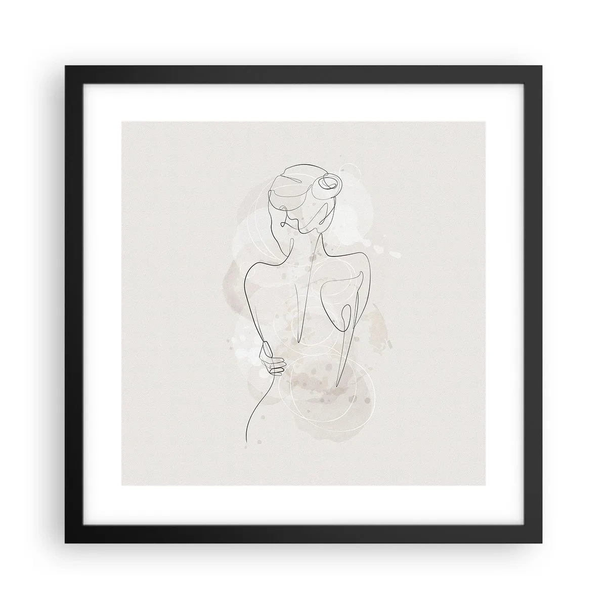 Poster in cornice nera - Come uno strumento delicato - 40x40 cm