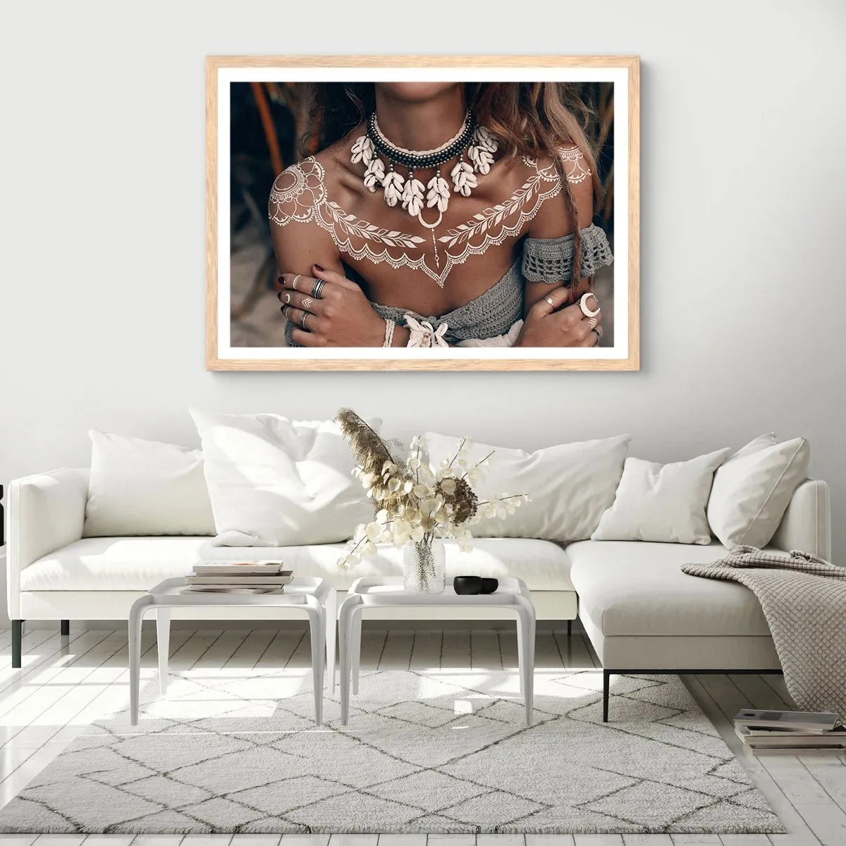 Poster in cornice rovere chiaro - Talismani, rituali di femminilità - 50x40 cm