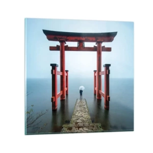 Quadro su vetro - Meditazione giapponese - 30x30 cm