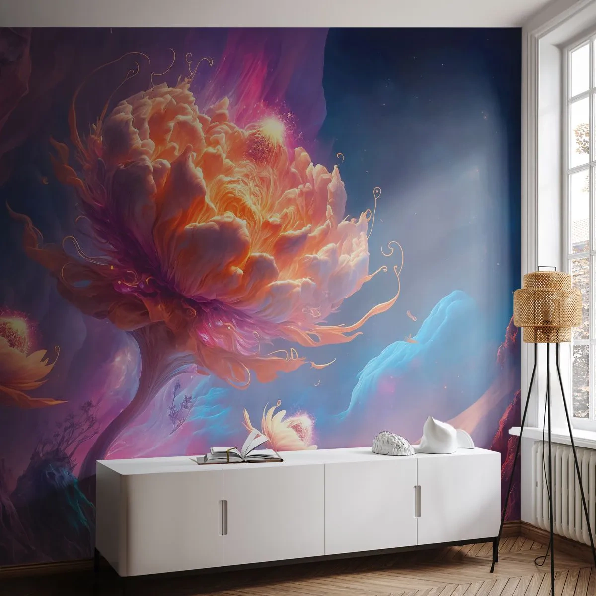 Fotomurali Standard Eco - Un altro mondo - Fantastico, Terra, Fiori - 450x315 cm