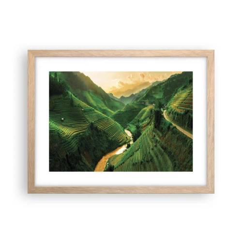 Poster in cornice rovere chiaro - Valle del Vietnam - 40x30 cm