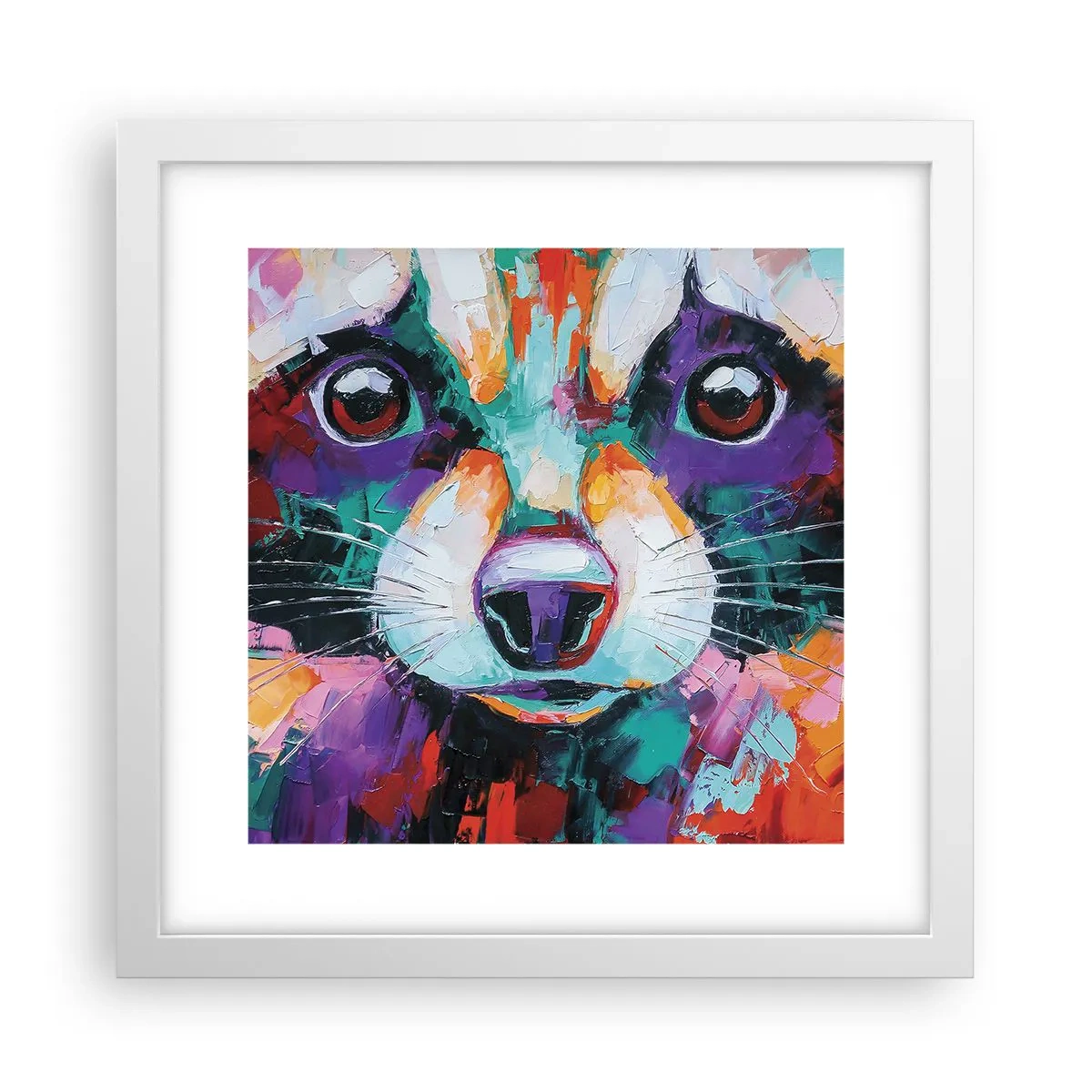 Poster in cornice bianca - Solo buone emozioni - 30x30 cm